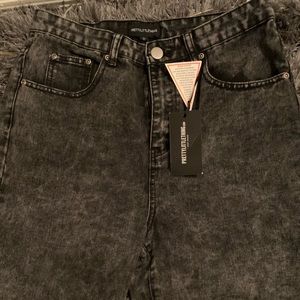 PRETTYLITTLETHING black high waisted shorts